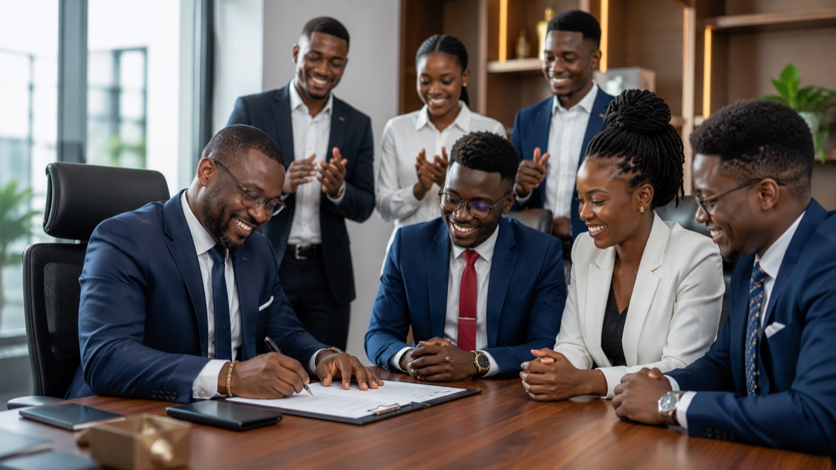 Signature du contrat d'acquisition de la solution